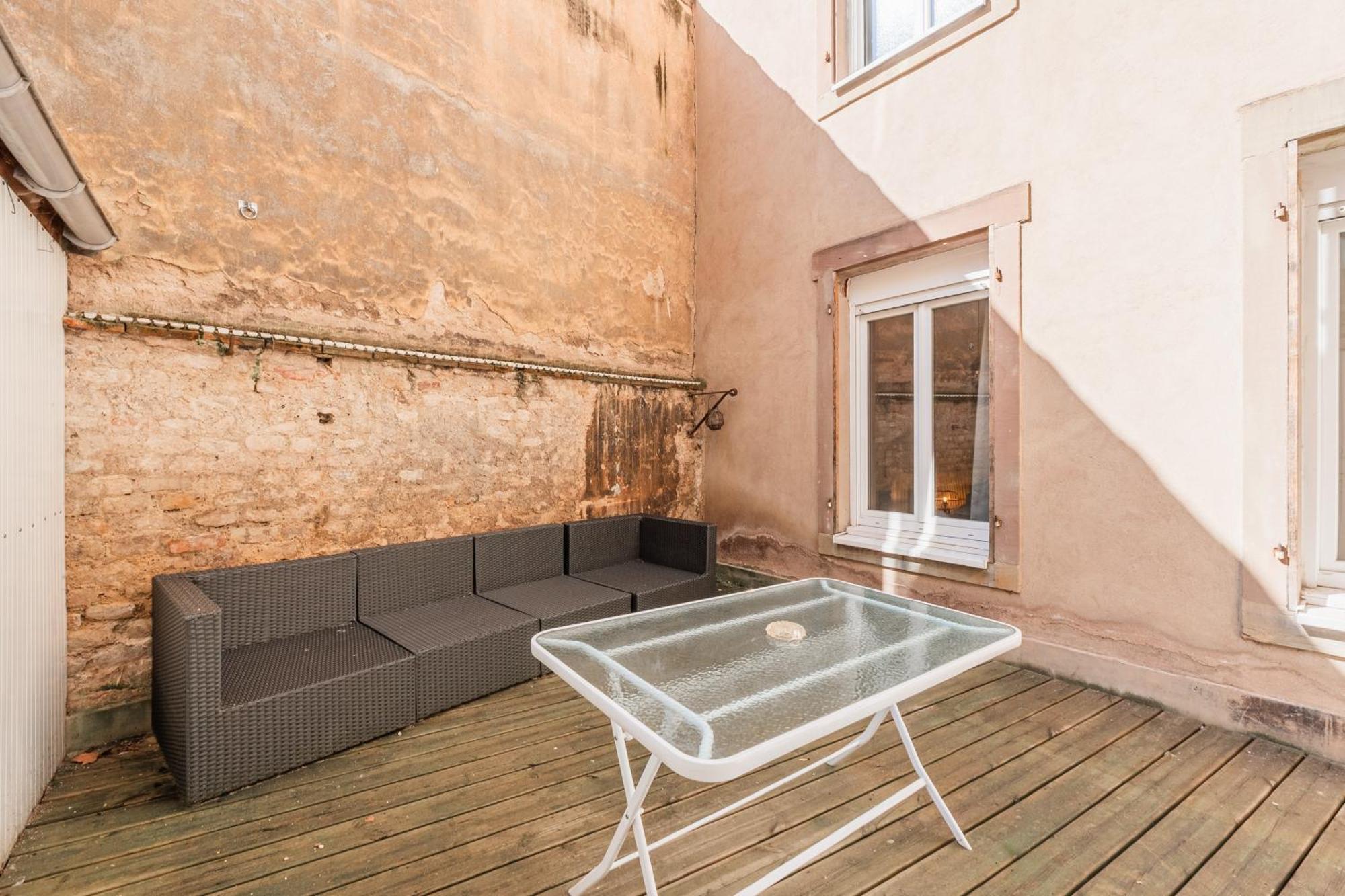 L'Ecrin Strasbourgeois - T3 Avec Grande Terrasse Apartamento Exterior foto
